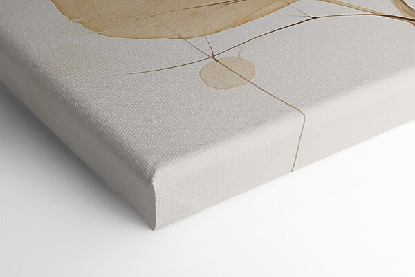 Delicate leaves with soft circular accents