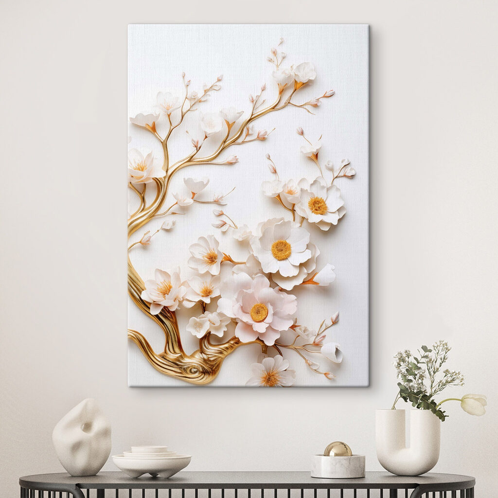 Delicate blossoms on a tranquil backdrop Delicate blossoms on a tranquil backdrop