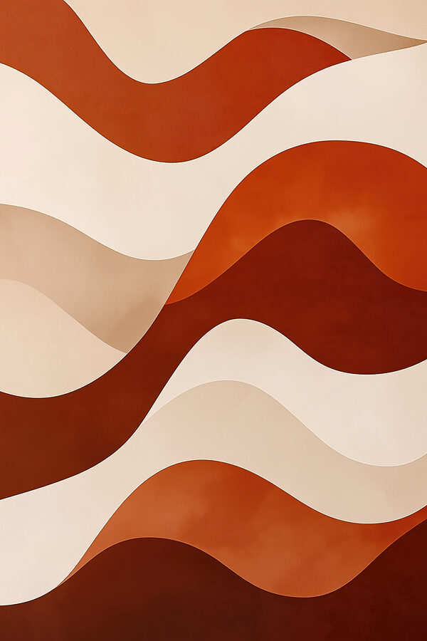 Brown and white wavy pattern