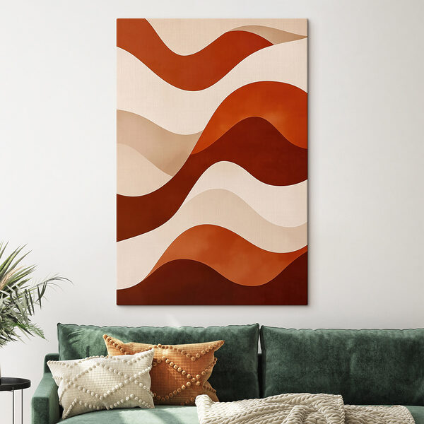 Brown and white wavy pattern