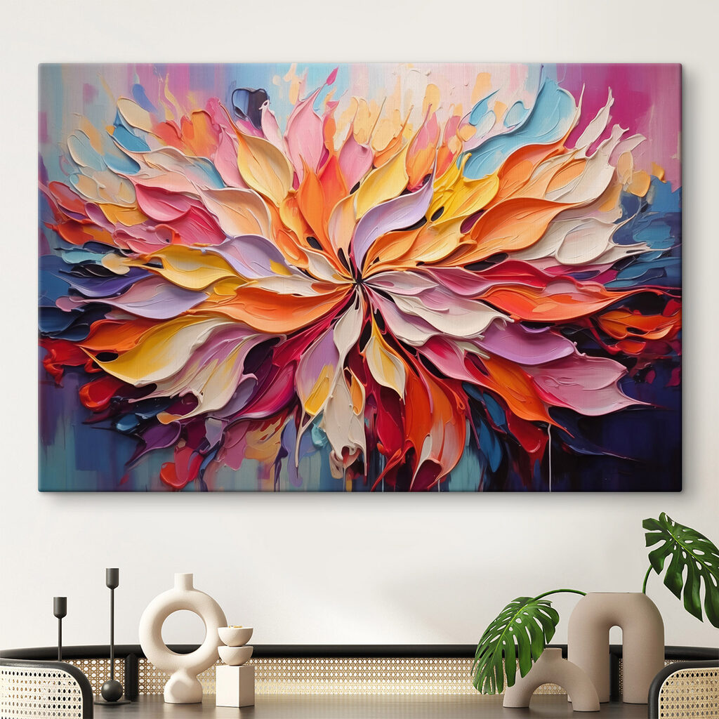 Painting of colorful leaves Painting of colorful leaves