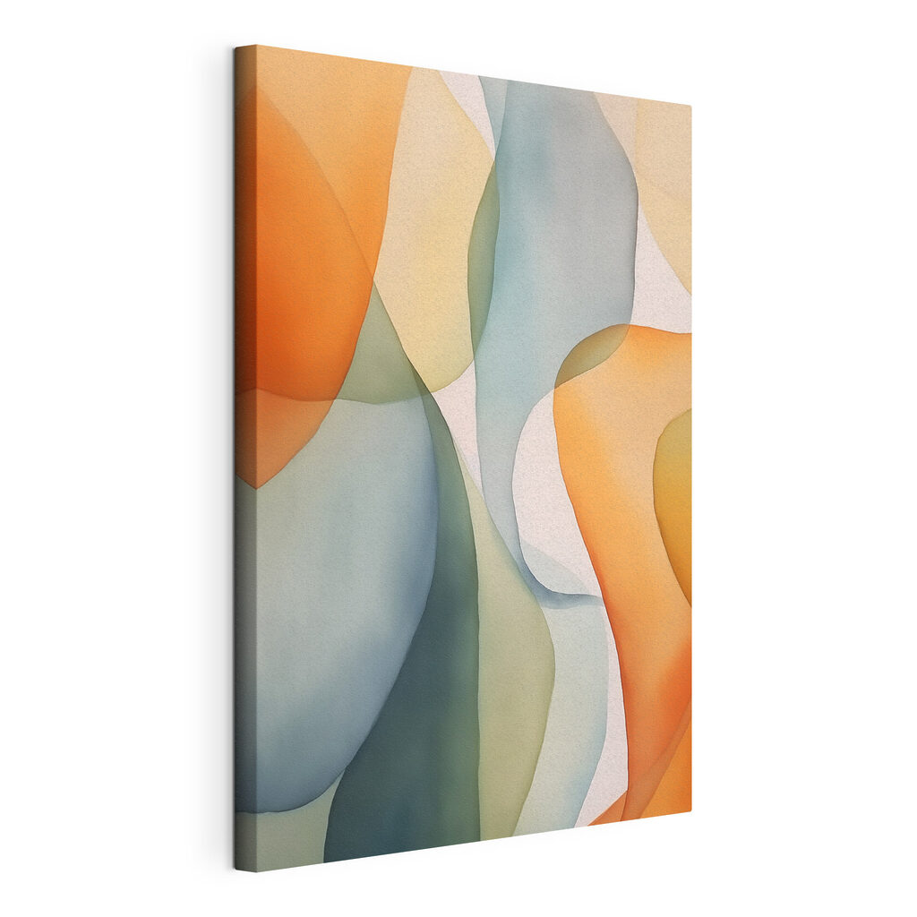 Colorful art with curved lines
