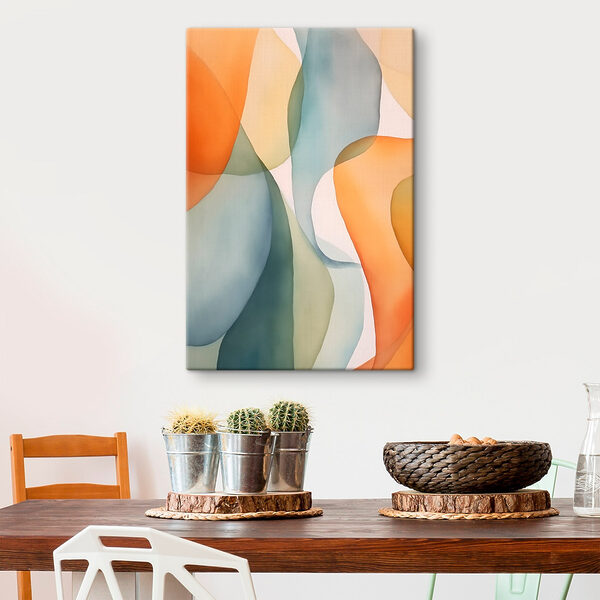 Colorful art with curved lines