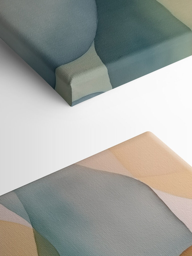 Colorful art with curved lines