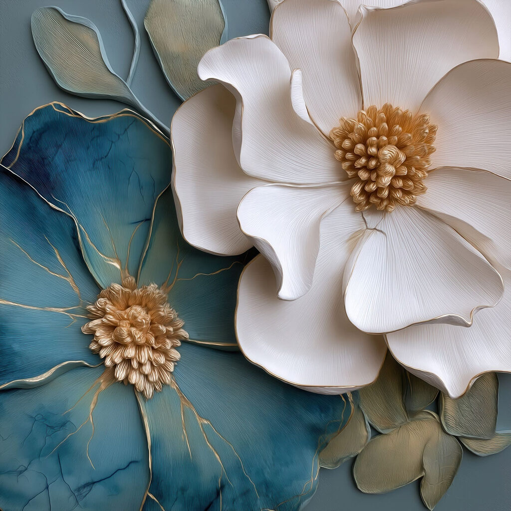 Delicate blooms in soft hues