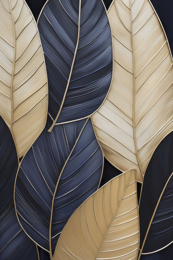 Elegant leaves in harmonious colors