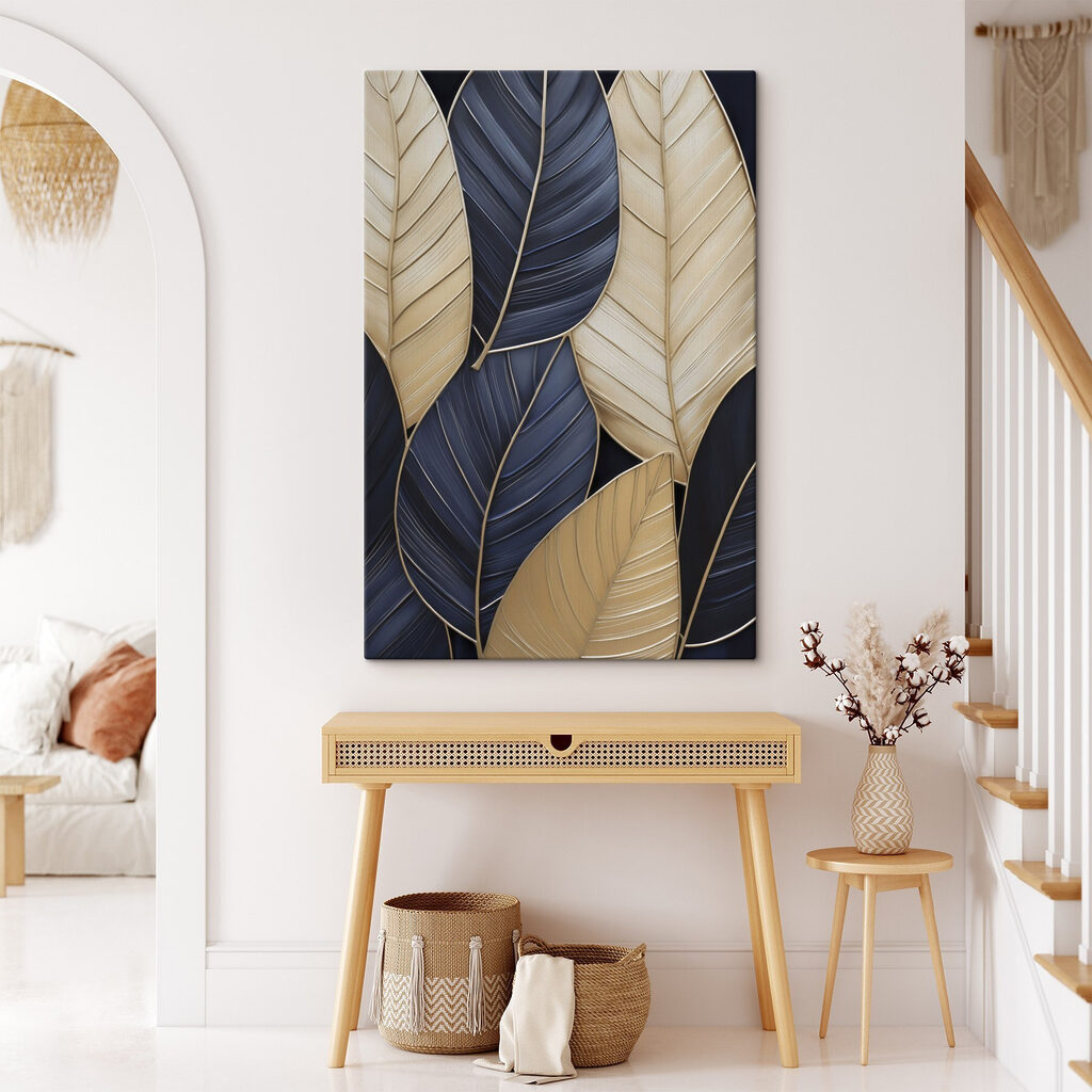 Elegant leaves in harmonious colors