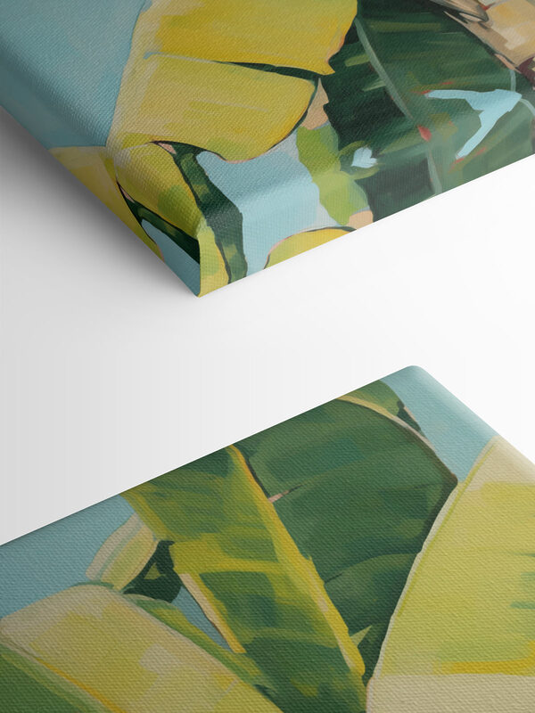 Banana tree with leaves