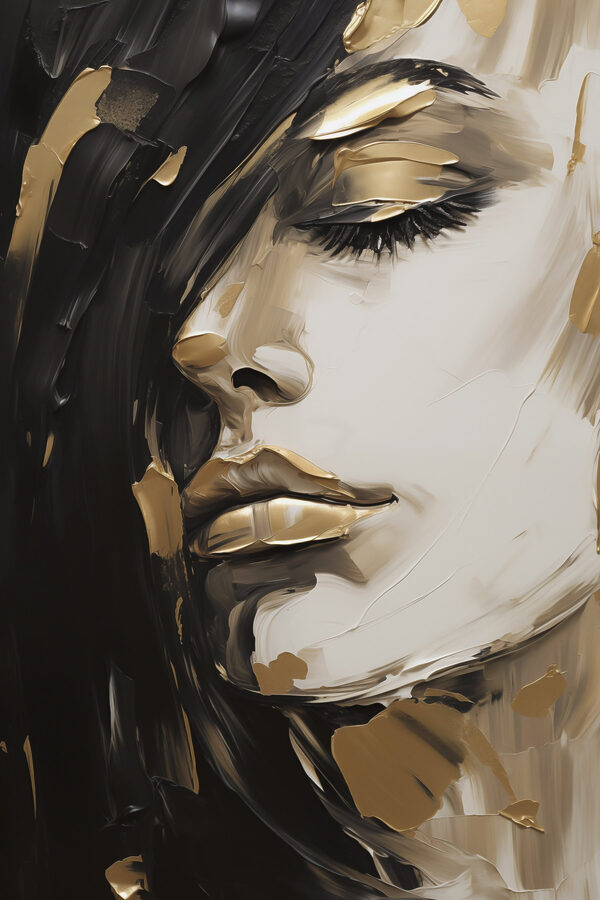 Painting of a woman's face Painting of a woman's face