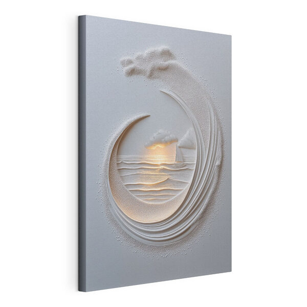 Картина White paper cut out of a boat and a ship (Артикул: s49950)