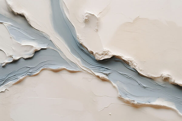 White and blue surface with a river White and blue surface with a river