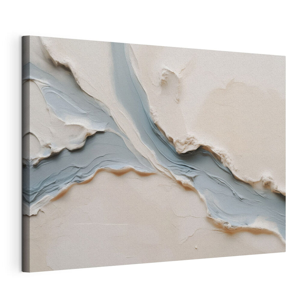 White and blue surface with a river White and blue surface with a river