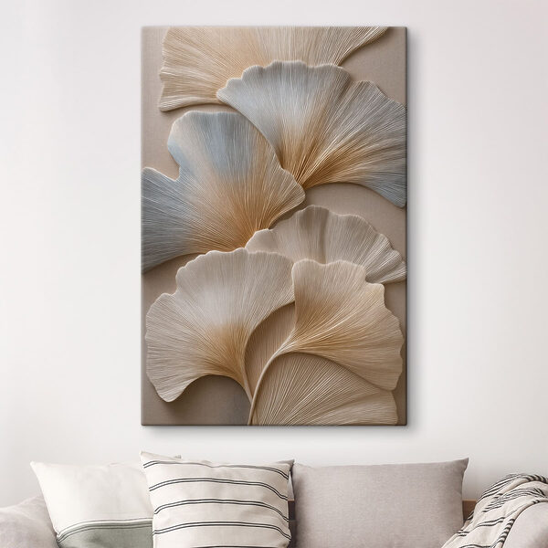 Delicate ginkgo leaf designs on display