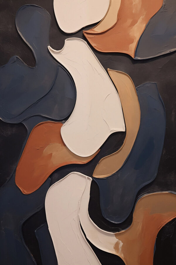 Abstract forms in harmonious colors