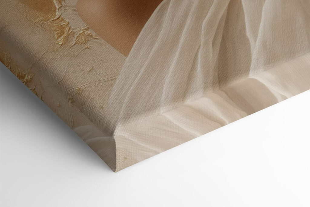 Woman with a white cloth covering her face