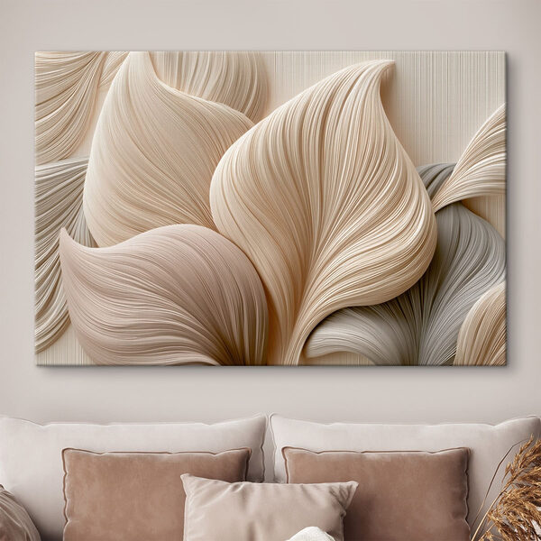 Flowing shapes in soft neutrals Flowing shapes in soft neutrals
