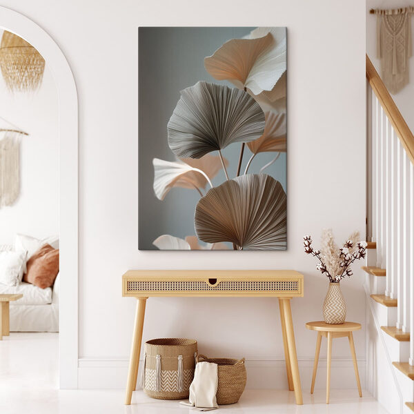 Delicate paper leaves in soft hues