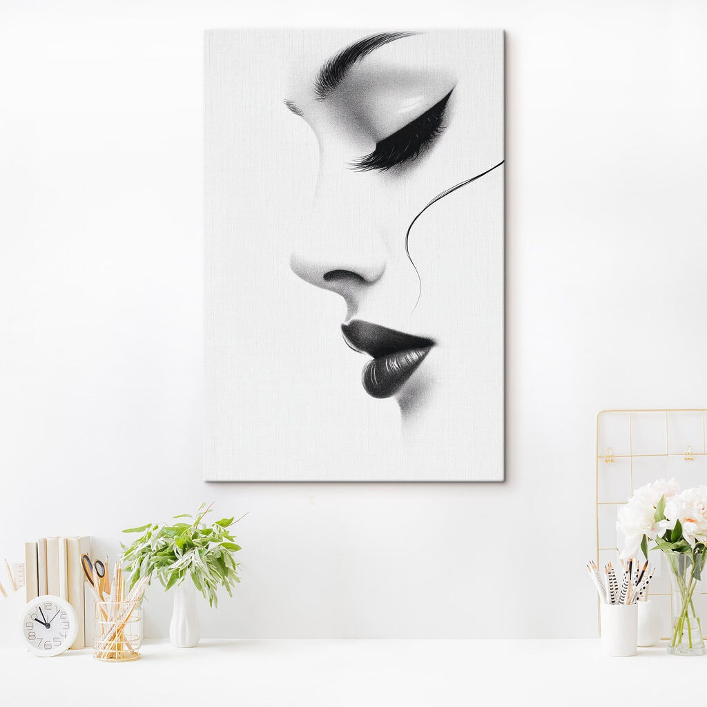 Elegant profile in monochrome shades