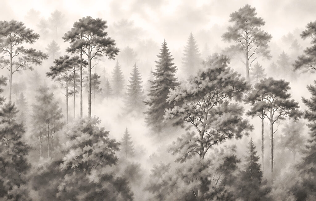 Group of trees in a forest