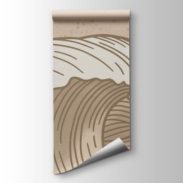Drawing of waves in a sea Drawing of waves in a sea