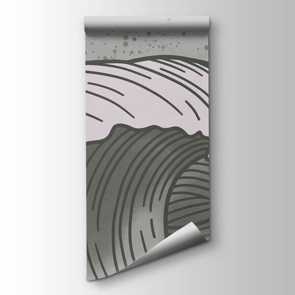 Drawing of waves in a sea Drawing of waves in a sea