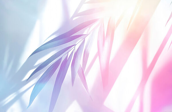 Delicate foliage with soft pastel hues