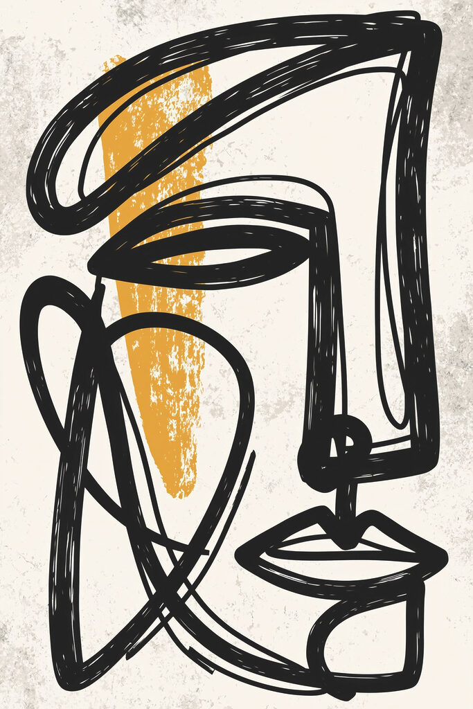 Black and yellow art Black and yellow art