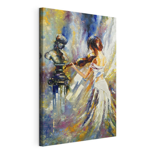 Картина із зображенням жінки, яка грає на скрипці Картина Картина із зображенням жінки, яка грає на скрипці
