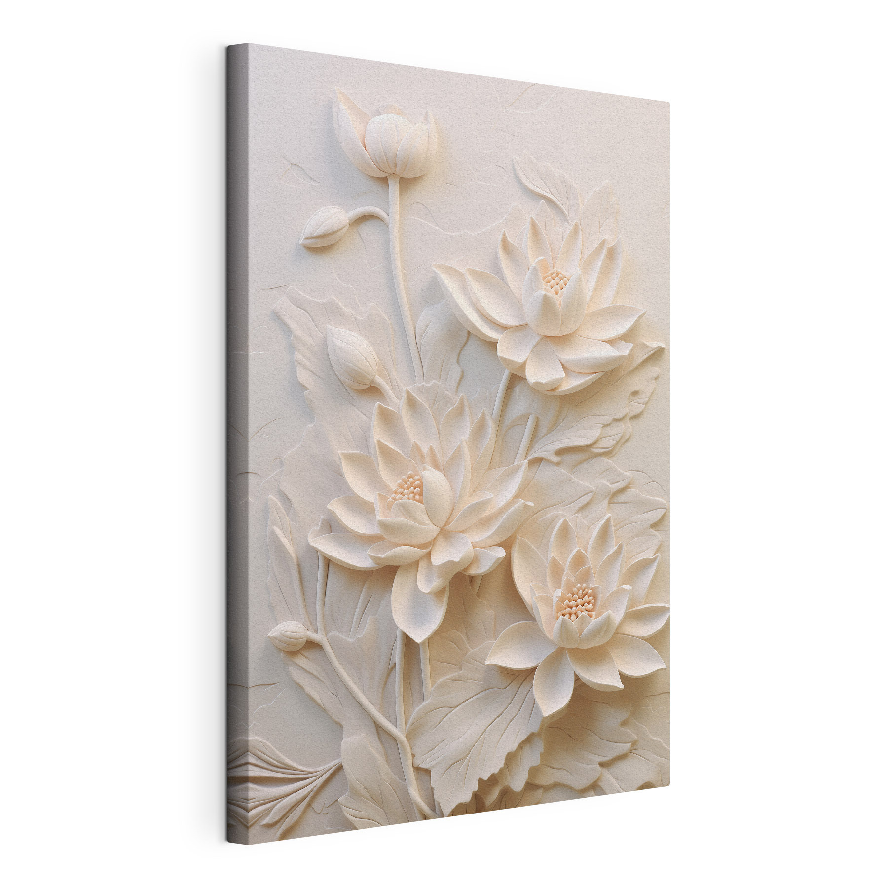 Elegant lotus flowers in soft tones