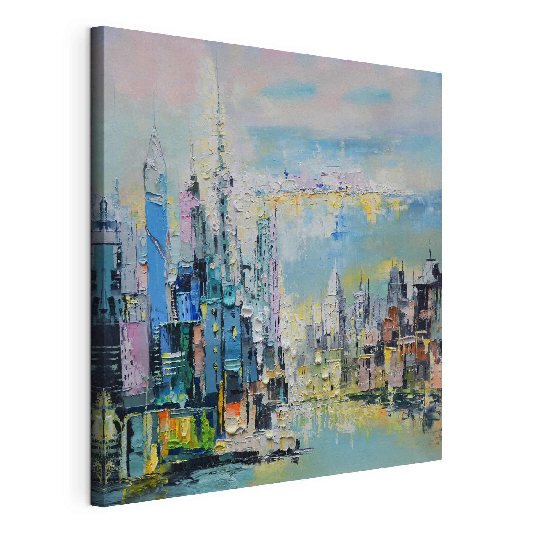 Painting of a city Painting of a city