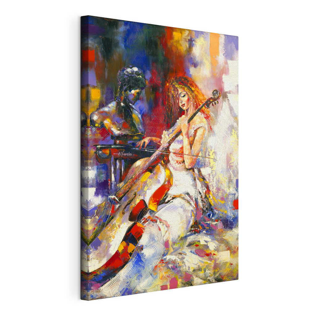 A woman playing a cello A woman playing a cello
