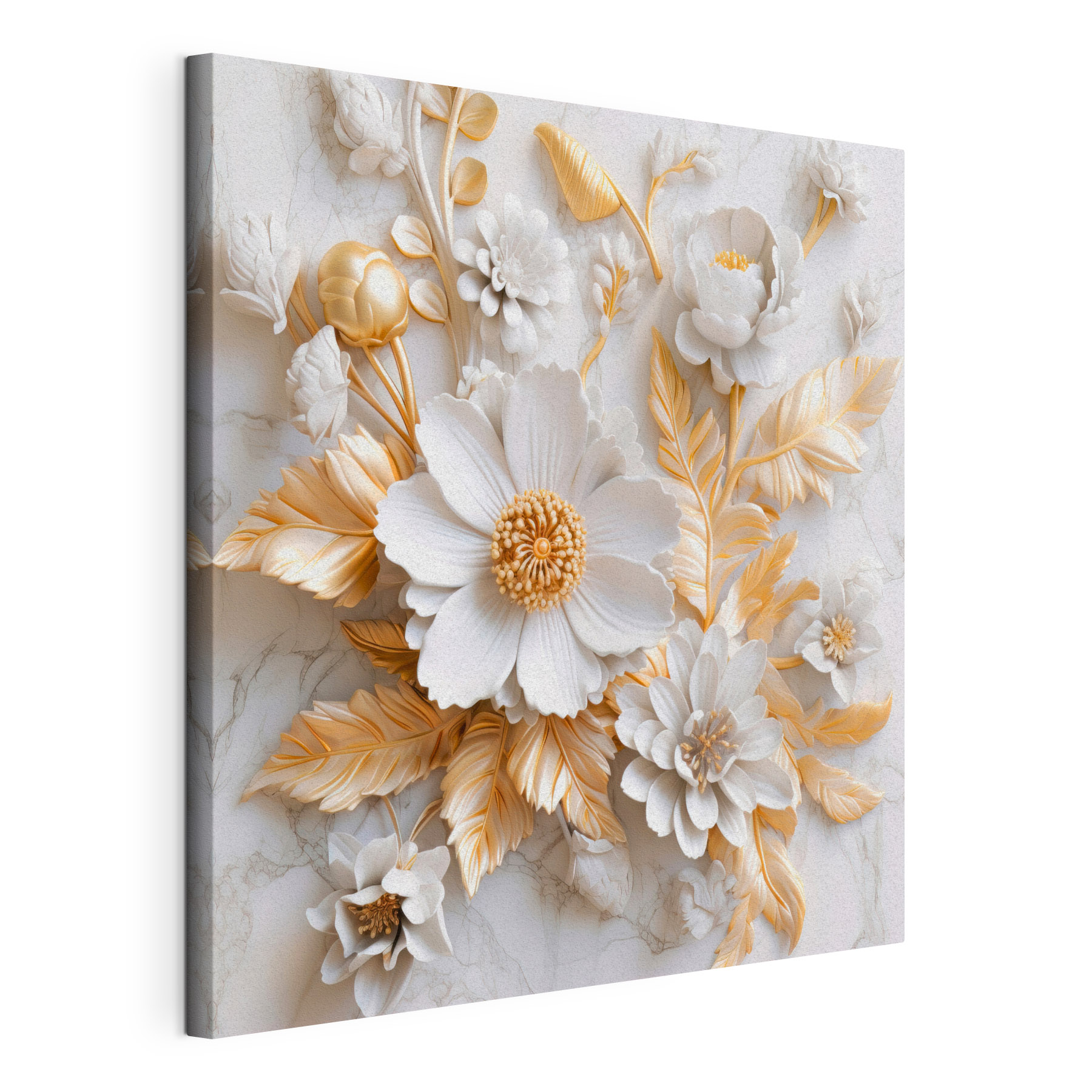 Elegant Floral Design in Cream and Beige