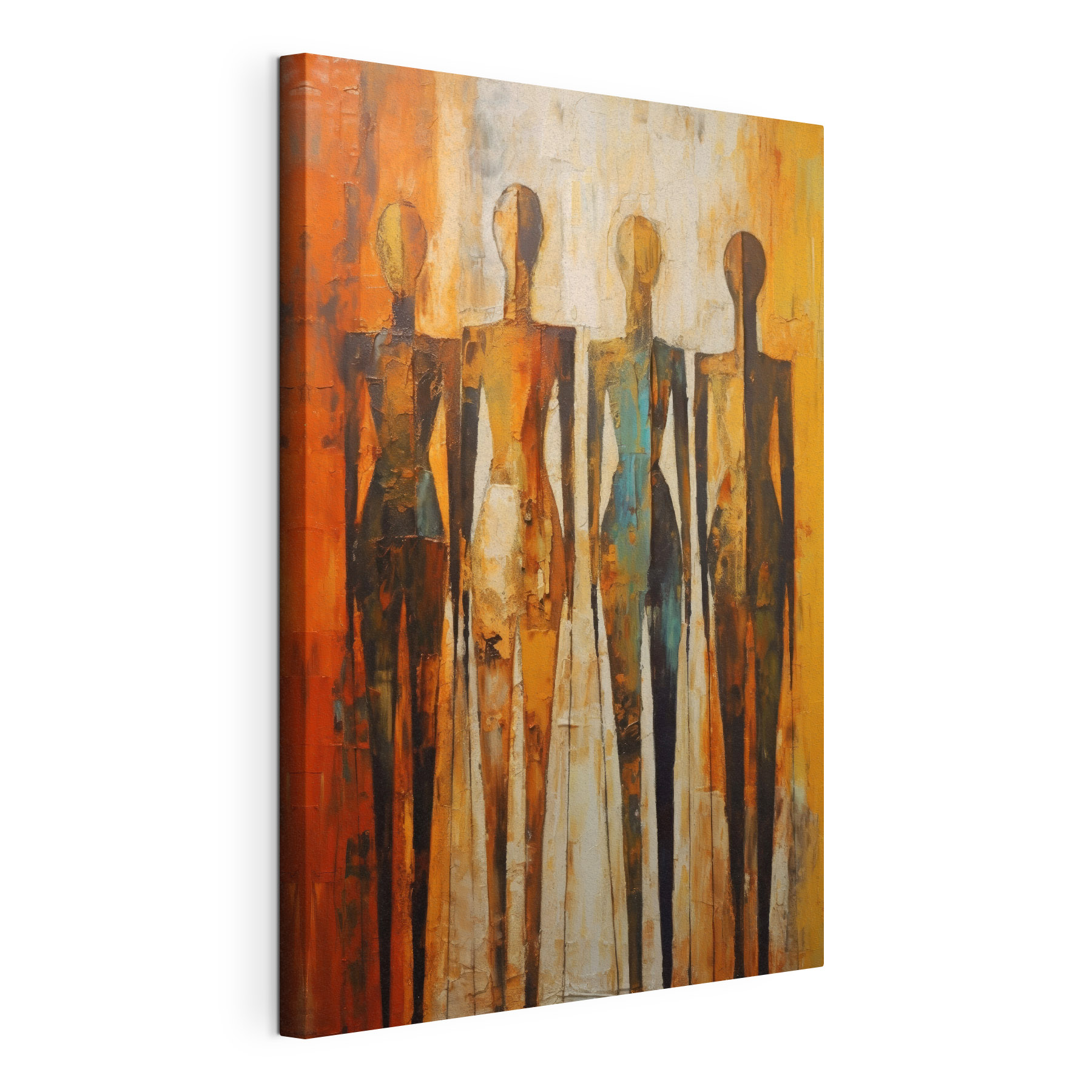 A painting of a group of people A painting of a group of people