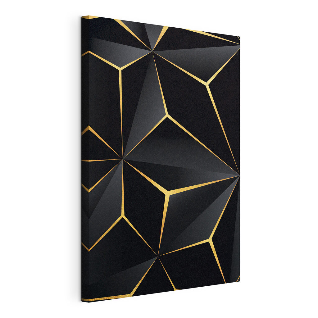 Elegant black geometric design with accents