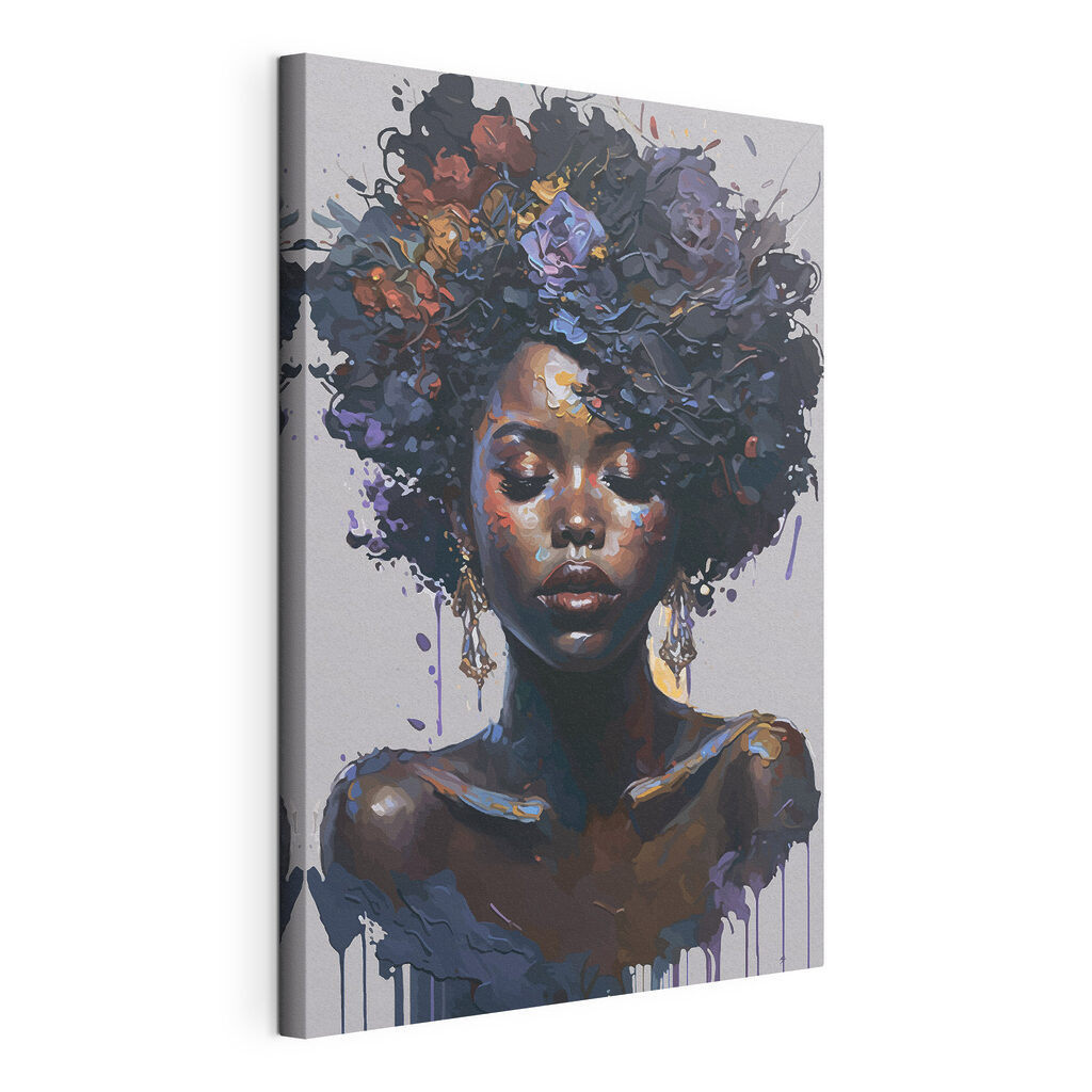 A woman with flowers in her hair A woman with flowers in her hair