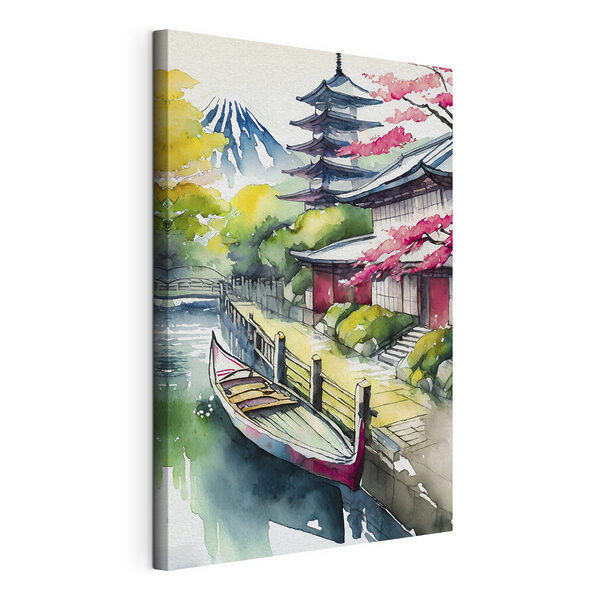 Картина Акварельний малюнок човна на річці (Артикул: s36690) Картина Картина Акварельний малюнок човна на річці (Артикул: s36690)