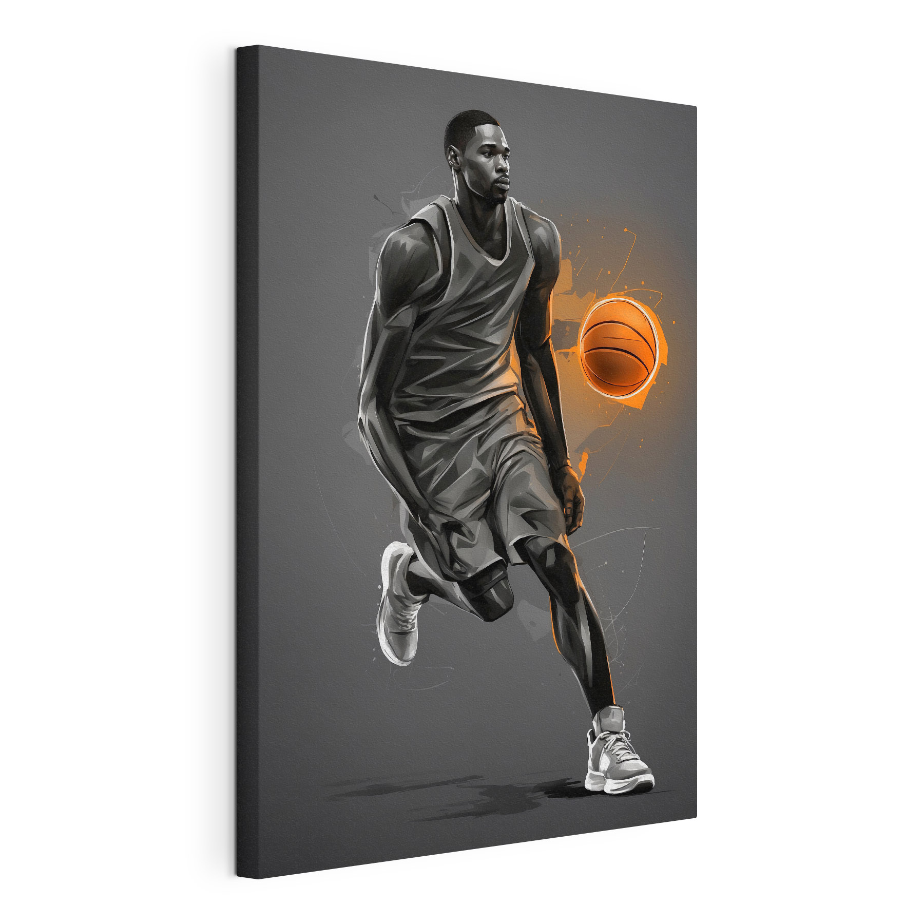 A basketball player with a ball