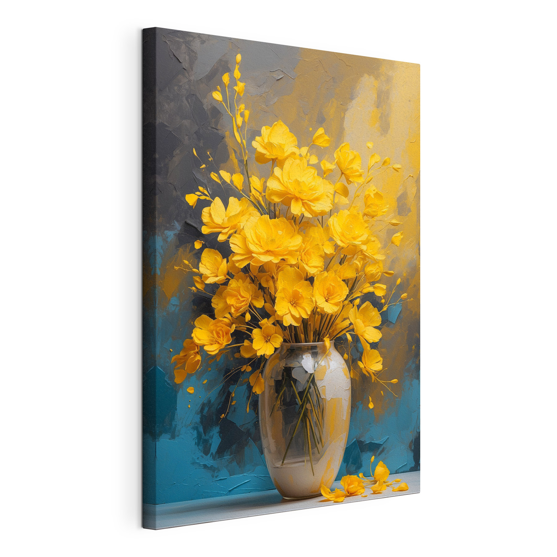 Vase with yellow flowers