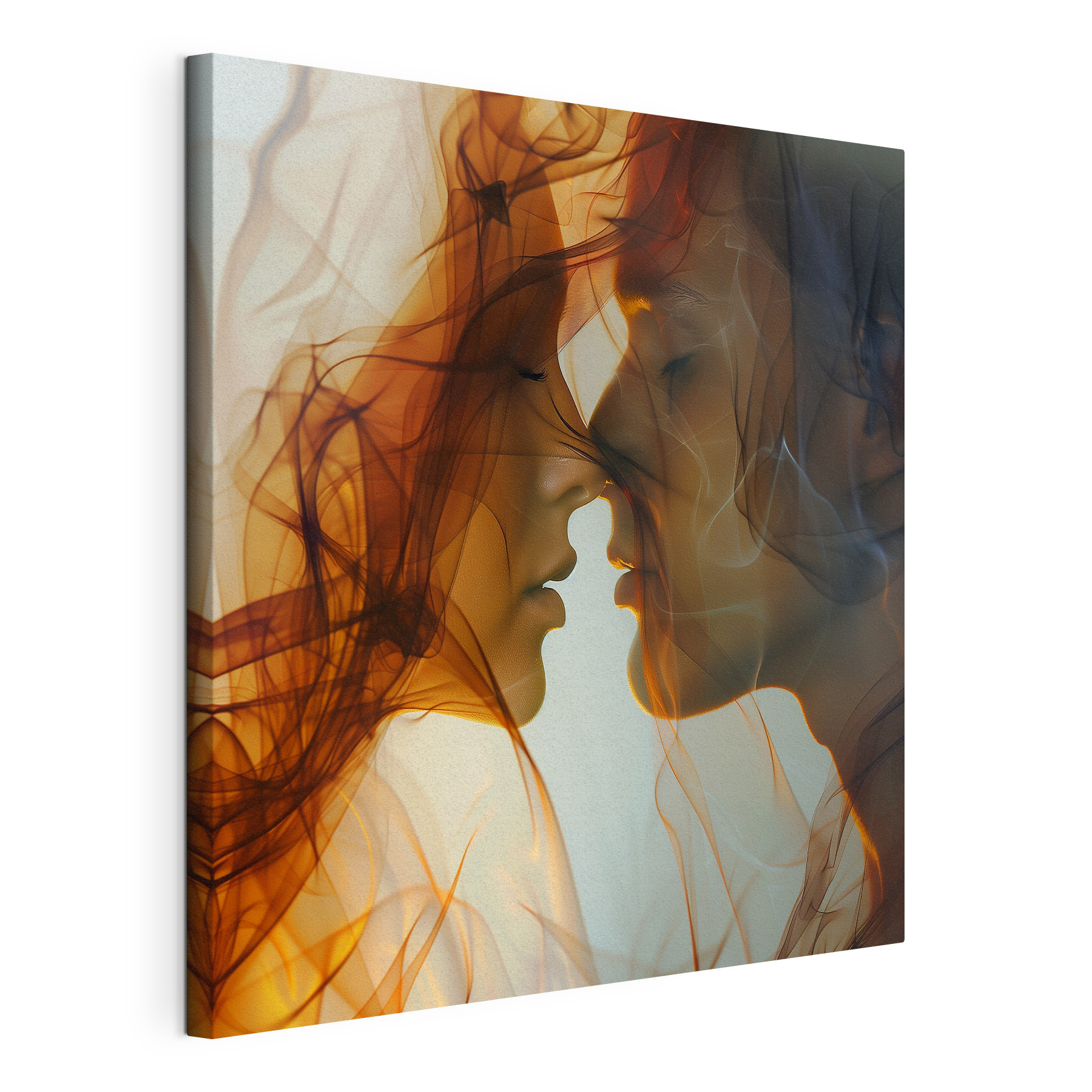 Man and woman with smoke