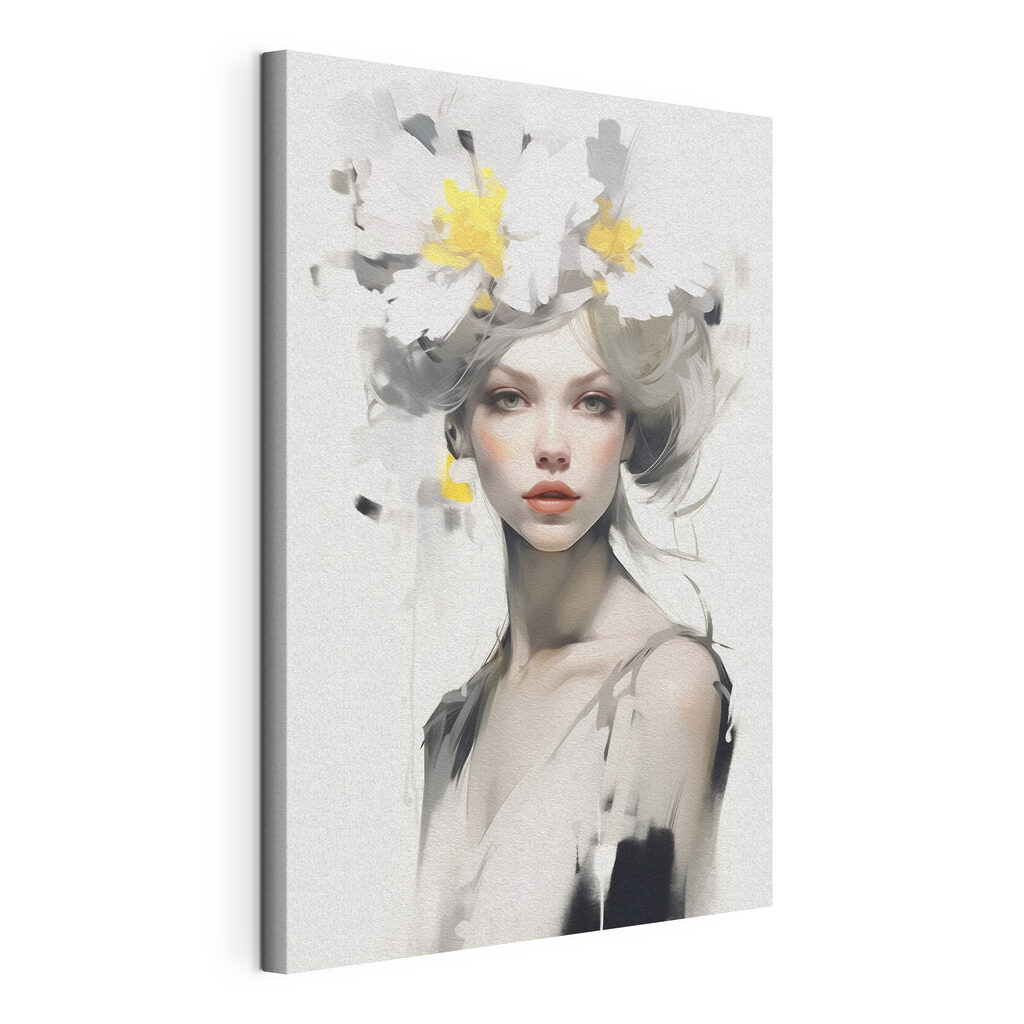 Woman with flowers in her hair Woman with flowers in her hair