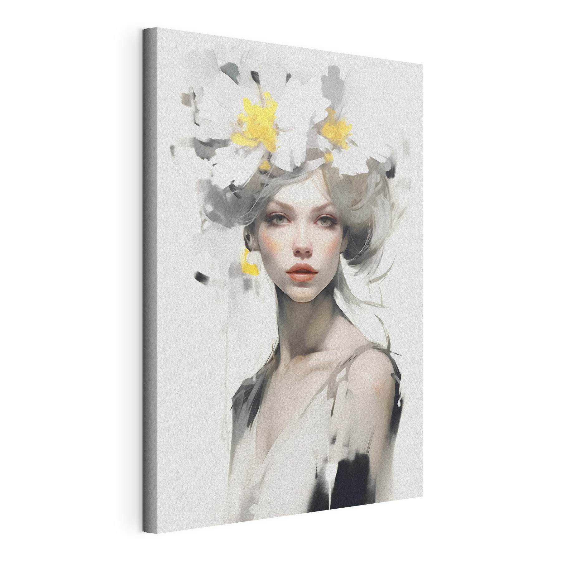 Woman with flowers in her hair Woman with flowers in her hair