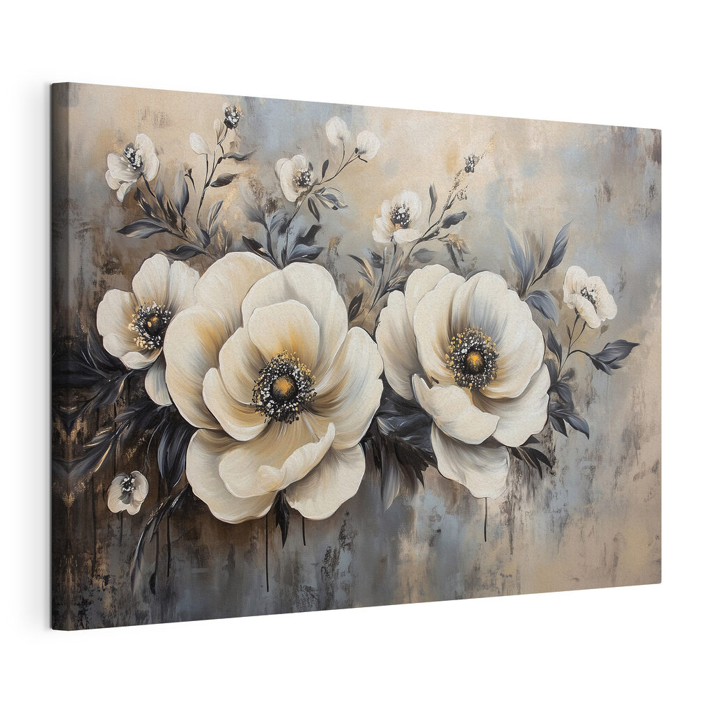 Painting of white flowers