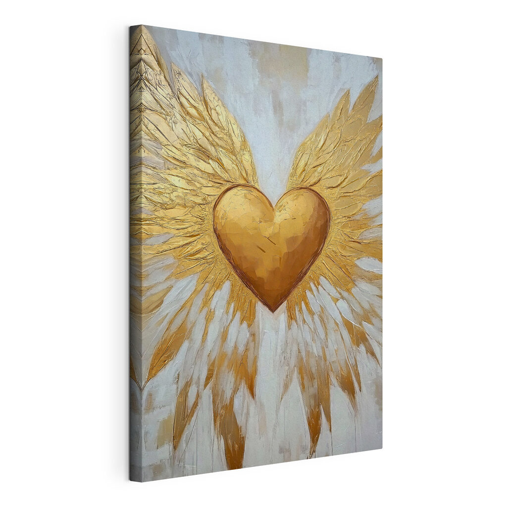 Heart with wings painted on it Heart with wings painted on it