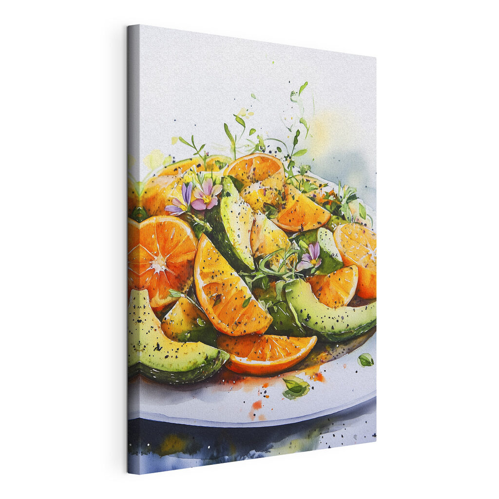 Plate of fruit and vegetables