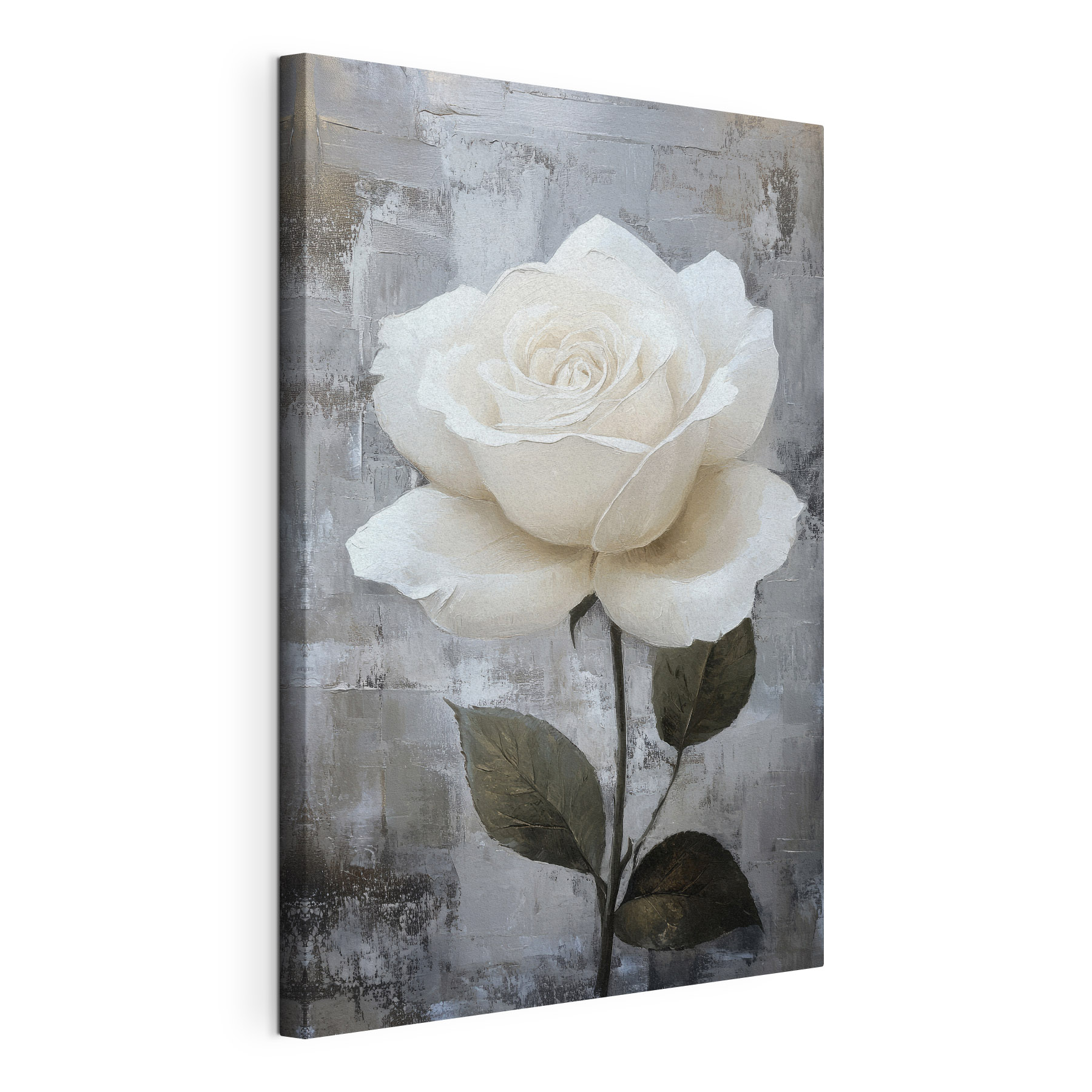 Painting of a white rose Painting of a white rose