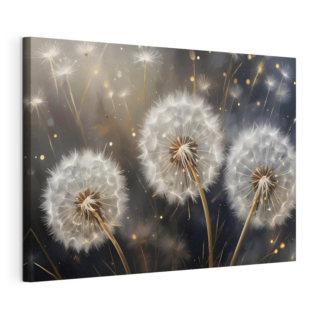 Delicate dandelions in soft light