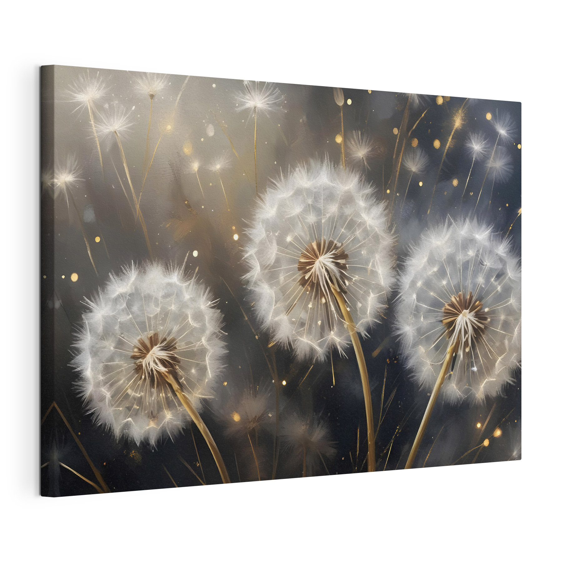 Delicate dandelions in soft light