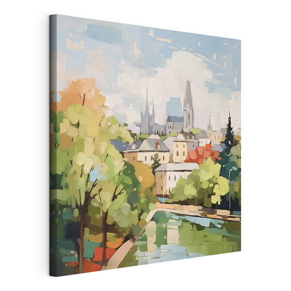 Картина Картина міста з деревами та річкою (Артикул: s42834) Картина Картина Картина міста з деревами та річкою (Артикул: s42834)