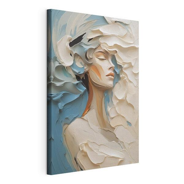 Картина Малюнок жінки біло-блакитною фарбою (Артикул: s42904) Картина Картина Малюнок жінки біло-блакитною фарбою (Артикул: s42904)