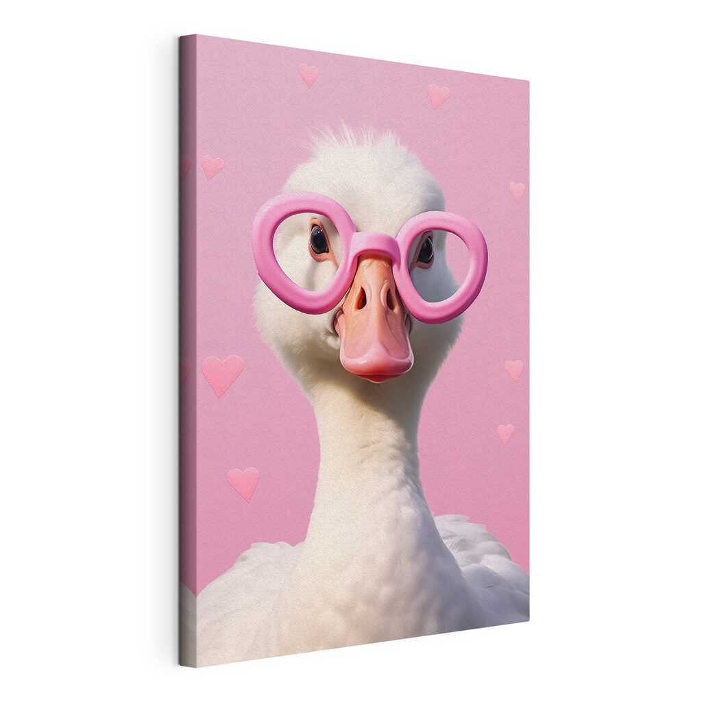 Duck wearing pink glasses Duck wearing pink glasses